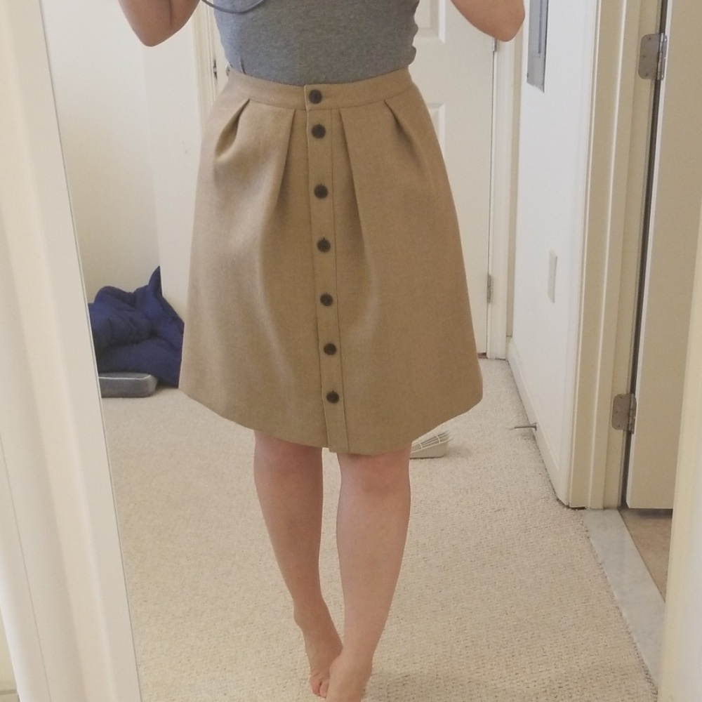 Button Down Tan Skirt - image 1